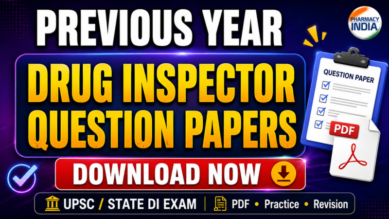 Previous Year Drug Inspector Question Papers – Download