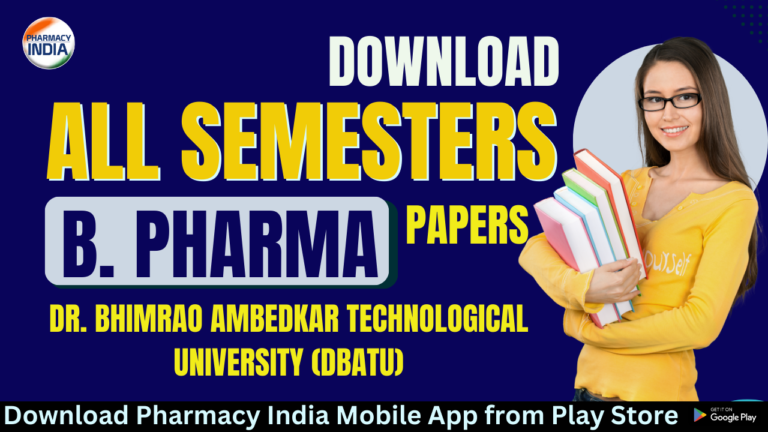 Download B. Pharma All Semester Previous Year Papers - Dr. Bhimrao ...