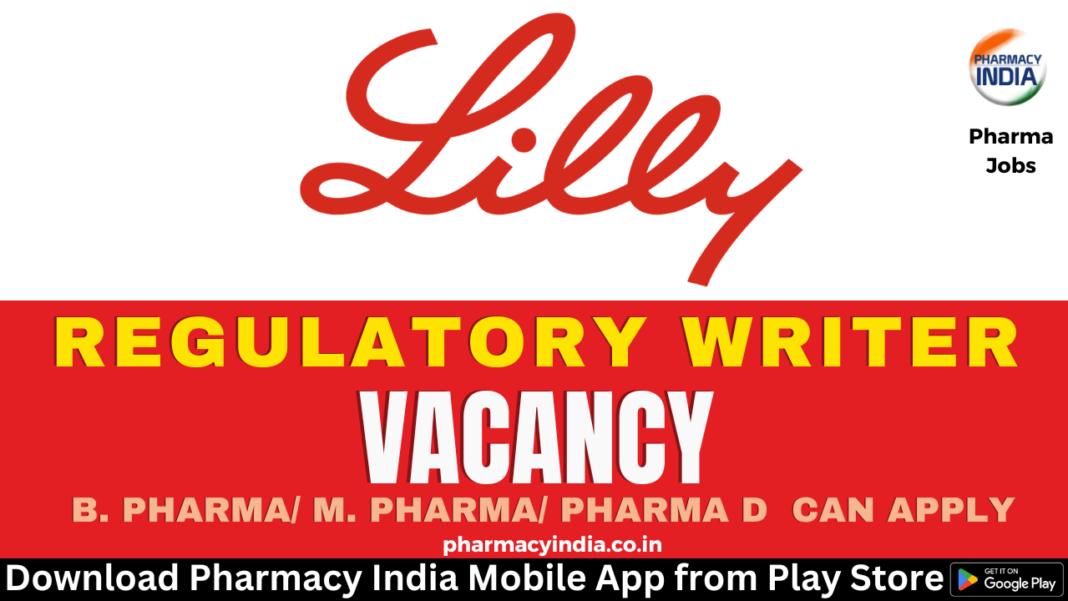 Eli Lilly & Company is hiring B. Pharma/ M. Pharma as a Regulatory ...
