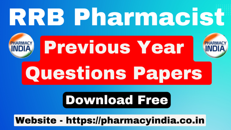 Download RRB Pharmacist Previous Year Papers 2015-2019 with Solutions PDF