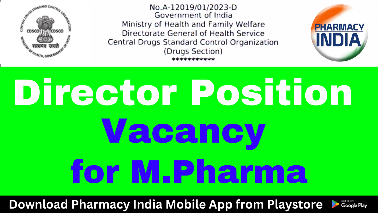 M Pharma Job: Director Vacancy at RDTL Chandigarh