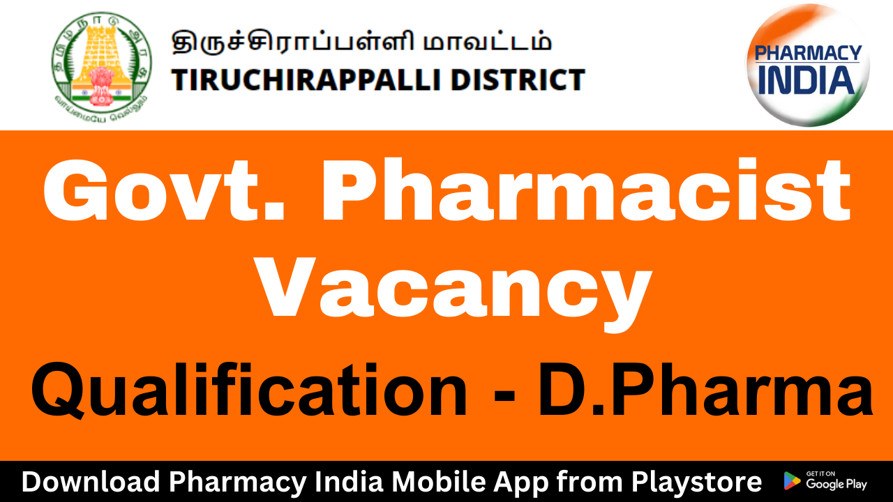 Pharmacist jobs for D Pharma under AYUSH National Rural Welfare Scheme