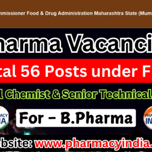 56 Pharma Job Vacancies under FDA