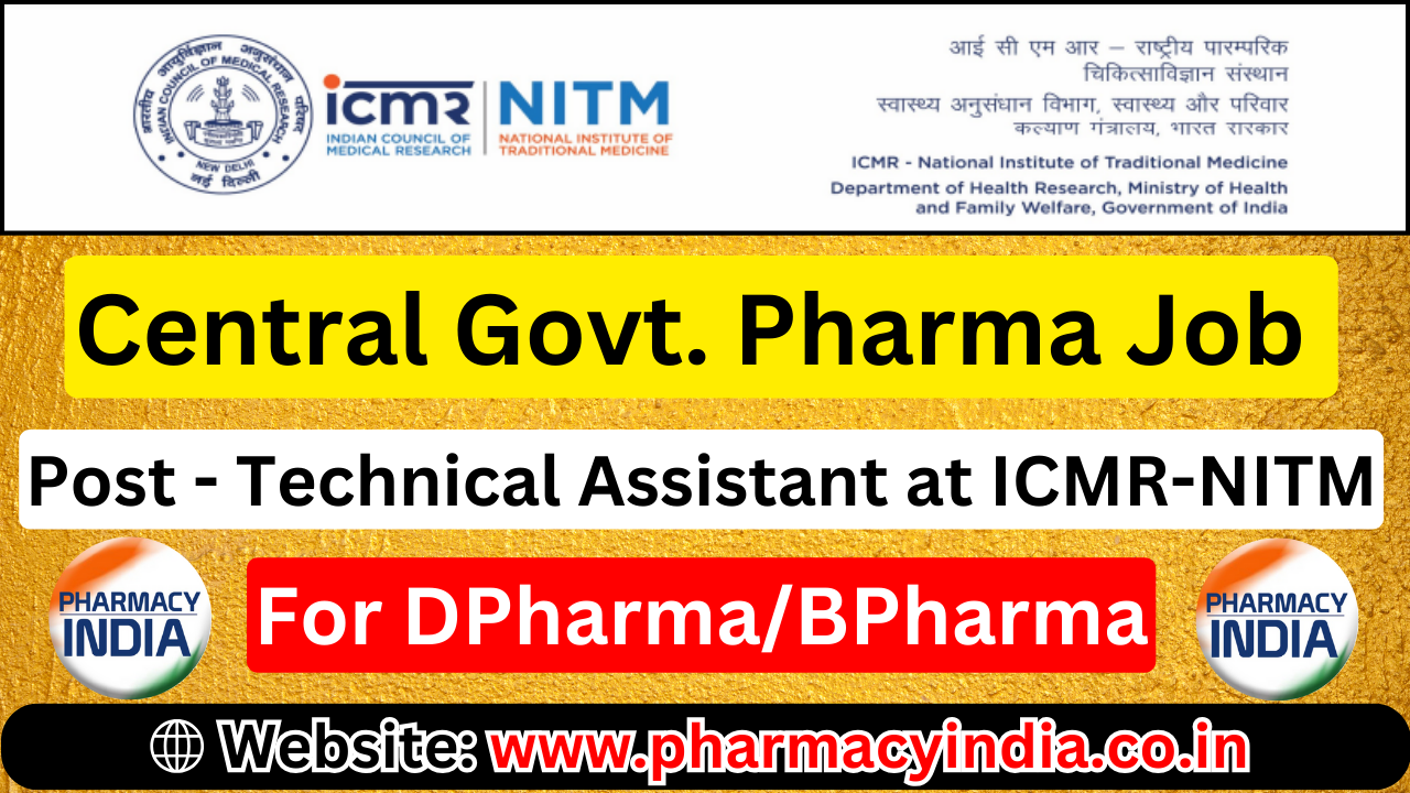 ICMR NITM Raichur B Pharm M Pharm Jobs 2024