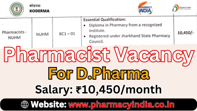 Pharmacist Vacancy NUHM at National Health Mission