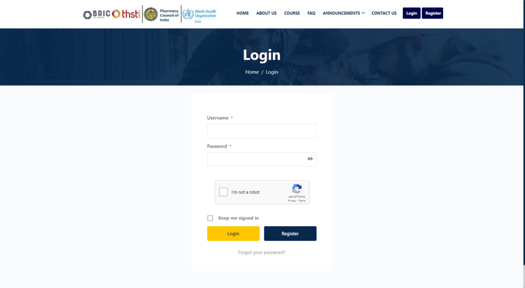 Login – THSTI WHO Learning Management System 10 22 2024 02 33 PM