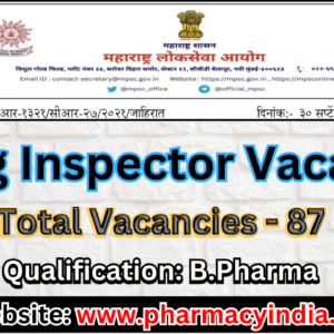 MPSC Drug Inspector Recruitment 2024