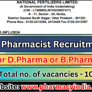 Pharmacist Recruitment at NFL (National Fertilizers Limited)