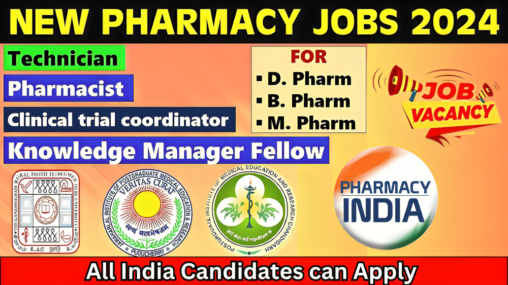 Pharmacy Jobs for D Pharm B Pharm M Pharm and PhD Students