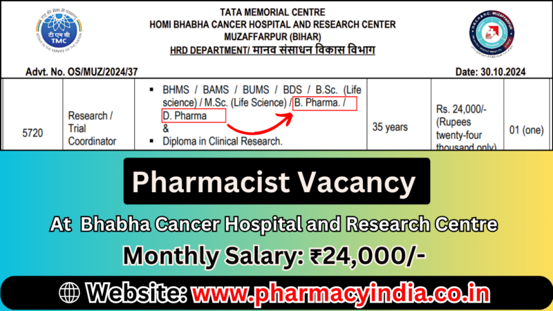 Pharma Jobs: ₹24,000 Salary – Research Role at HBCH&RC