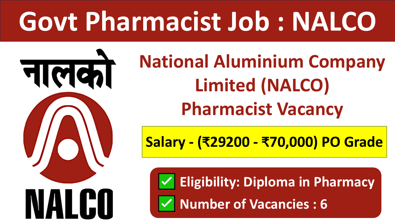 NALCO Pharmacist Grade III Recruitment 2024