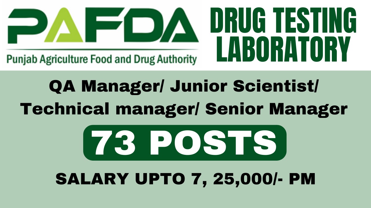 Pharmacy Career at PAFDA – Salaries Up to Rs. 7.25 Lakh!