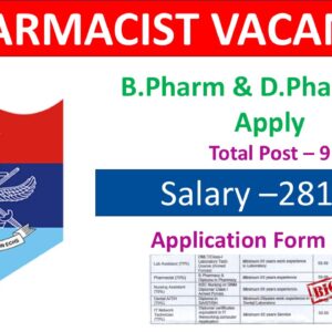 Govt Pharmacist Vacancies at ECHS Polyclinics