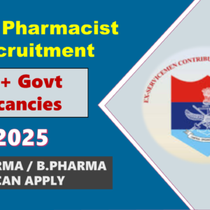 ECHS Pharmacist Recruitment 2025: 35+ Govt Vacancies in Tiruchirapalli | Apply by 05 Aug