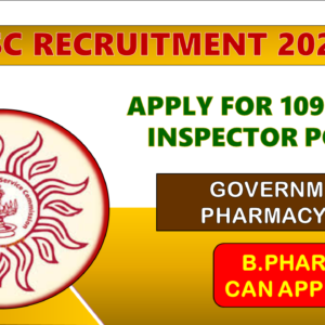 MPSC Recruitment 2025: Apply for 109 Drug Inspector Posts | Government Pharmacy Job