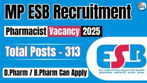 MPESB Pharmacist Recruitment 2025 - Total 313 Vacancies for Paramedical Staff (Group 5)