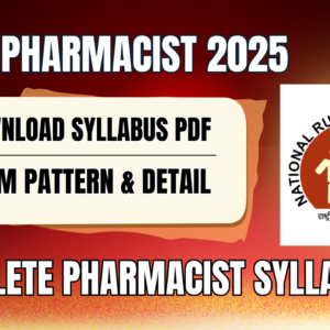 Download UP NHM Pharmacist Syllabus PDF: Complete Allopathic Exam Pattern