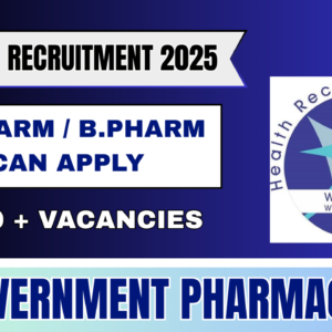 Govt Pharmacist Jobs: WBHRB Announces 350 Vacancies in West Bengal 2025