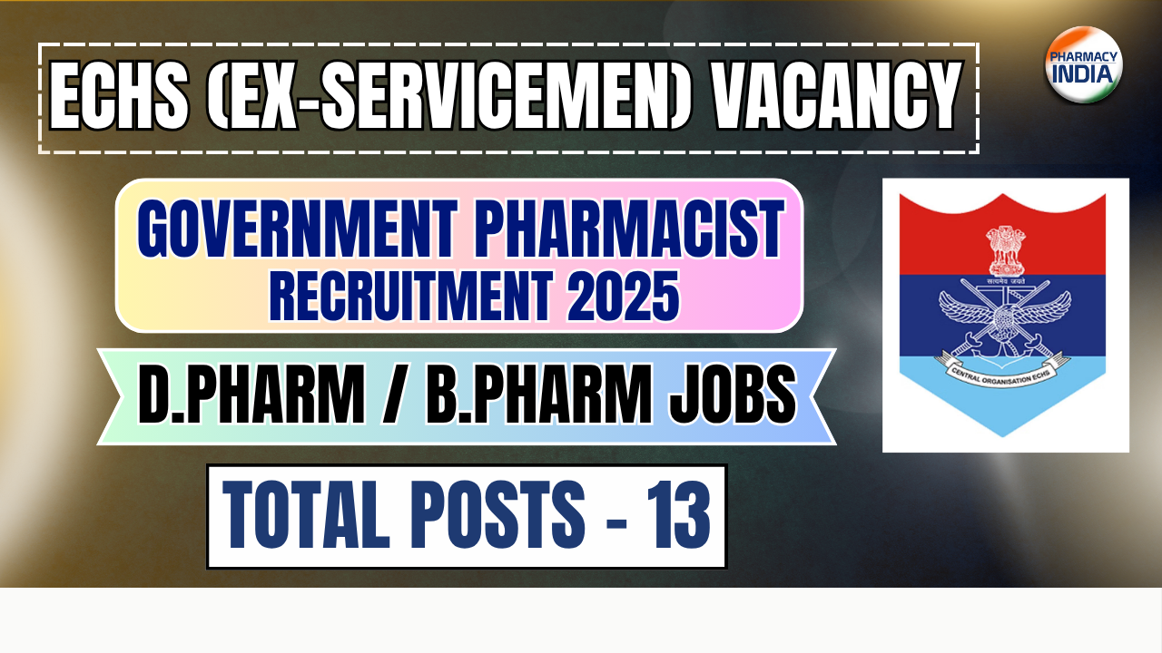 ECHS Recruitment 2025: Pharmacist, Lab Technician & Medical Staff Vacancies (Ex-Servicemen) 1 ECHS Recruitment 2025: Pharmacist, Lab Technician & Medical Staff Vacancies (Ex-Servicemen)