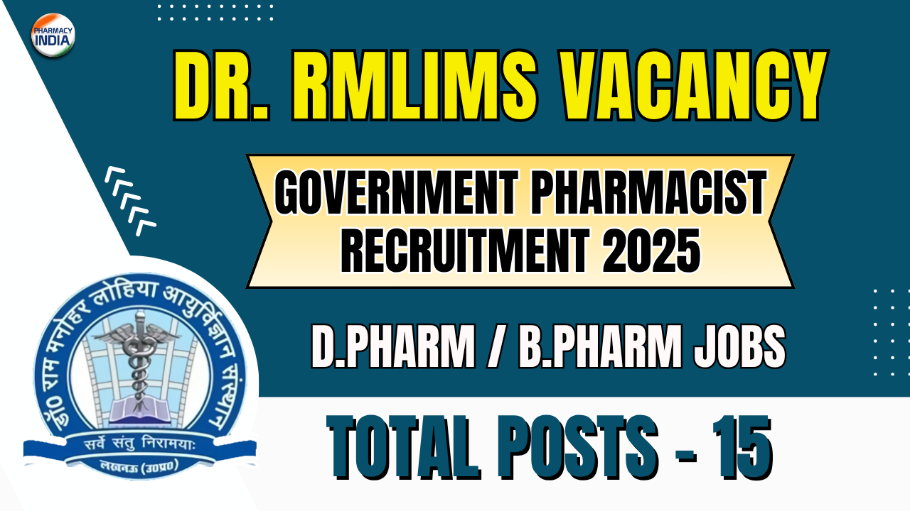 Dr. RMLIMS Pharmacist Recruitment 2025 | 15 Group C Vacancies | Lucknow Govt Job 1 Dr. RMLIMS Pharmacist Recruitment 2025 | 15 Group C Vacancies | Lucknow Govt Job