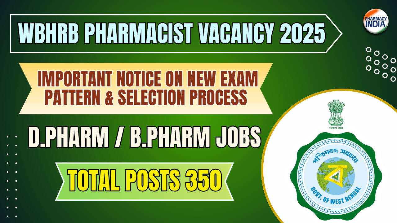 WBHRB Pharmacist Recruitment 2025: Important Notice on New Exam Pattern & Selection Process