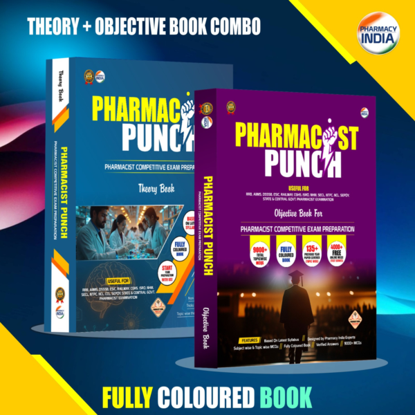Pharmashala 2 Pharmacist Punch Subject wise and Topic Wise Theory and Objective Book (Fully Coloured Book for Pharmacist Competitive Exams) Government Exams