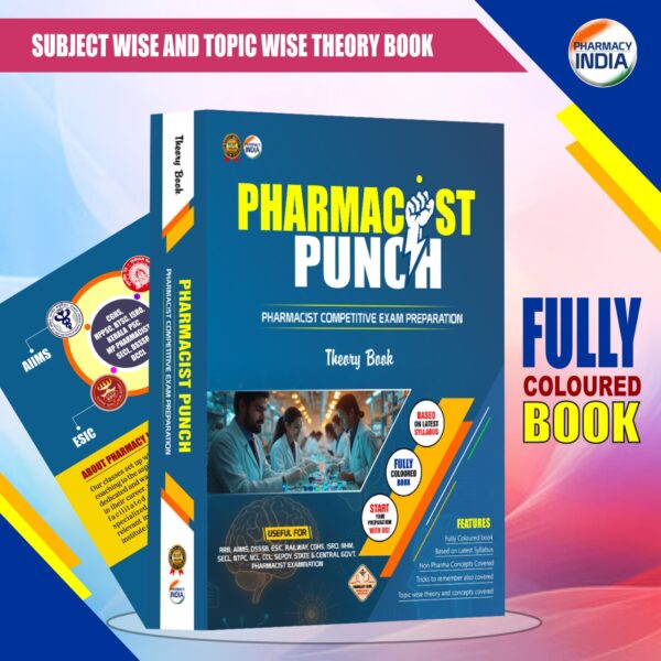 Pharmashala 3 Pharmacist Punch Subject wise and Topic Wise Theory Book (Fully Coloured Book for Pharmacist Competitive Exams)