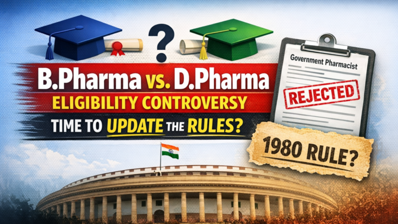 B.Pharma vs. D.Pharma Eligibility Controversy: Is It Time to Update the Rules?