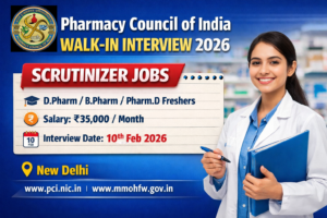 Walk-in Interview at Pharmacy Council of India (PCI) – 2026