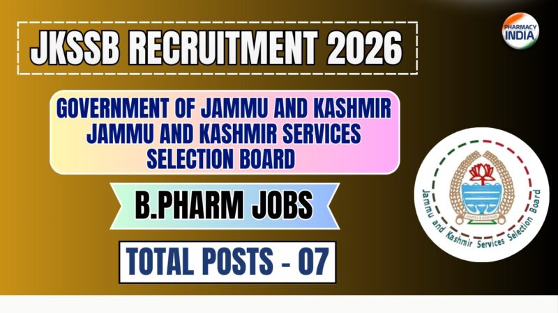 JKSSB Junior Pharmacist & Health Dept Recruitment 2026 | 239 Vacancies | Apply Online