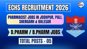 ECHS Recruitment 2026: Pharmacist Jobs in Jodhpur, Pali, Shergarh & Balesar
