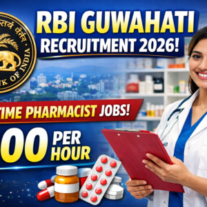 RBI Guwahati Recruitment 2026: Apply for Part-time Pharmacist Posts | ₹400 Per Hour