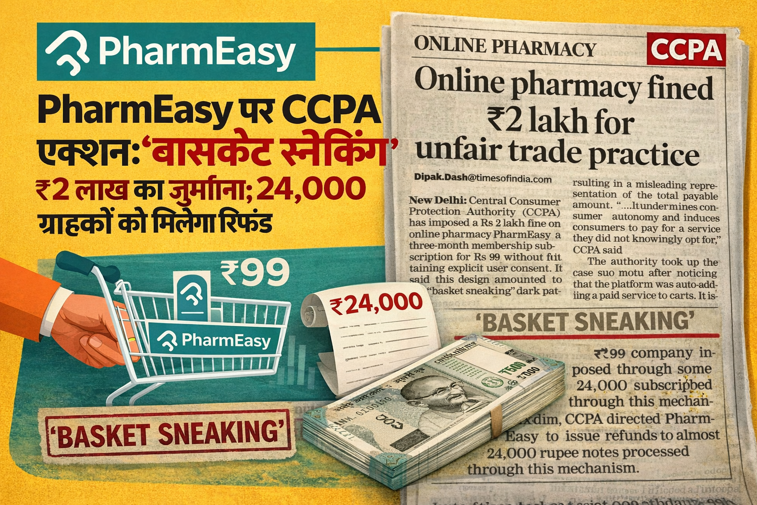 “सावधान! क्या PharmEasy ने आपके खाते से भी बिना पूछे काटे पैसे? ‘Basket Sneaking’ के खेल में फंसी कंपनी!”