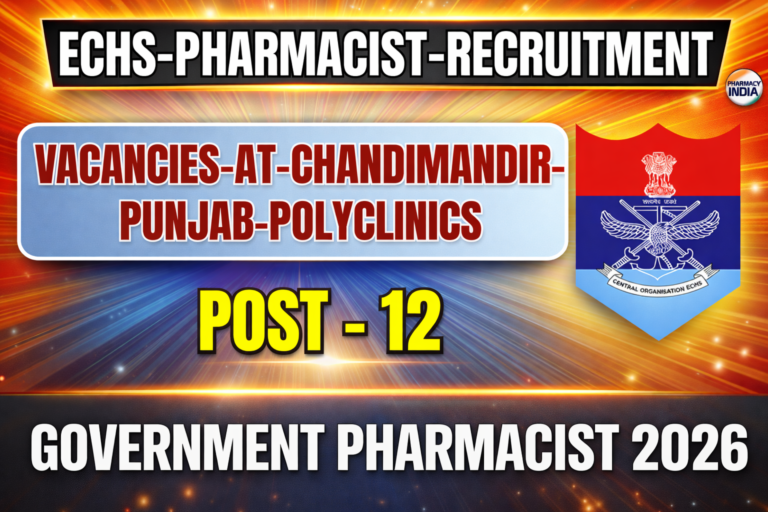 echs-pharmacist-recruitment-2026-12-vacancies-at-chandimandir-punjab-polyclinics-apply-now