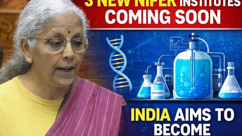 3 New NIPER Institute Coming Soon  | India aims to become biopharma hub | 3 New NIPERs & CDSCO Reforms