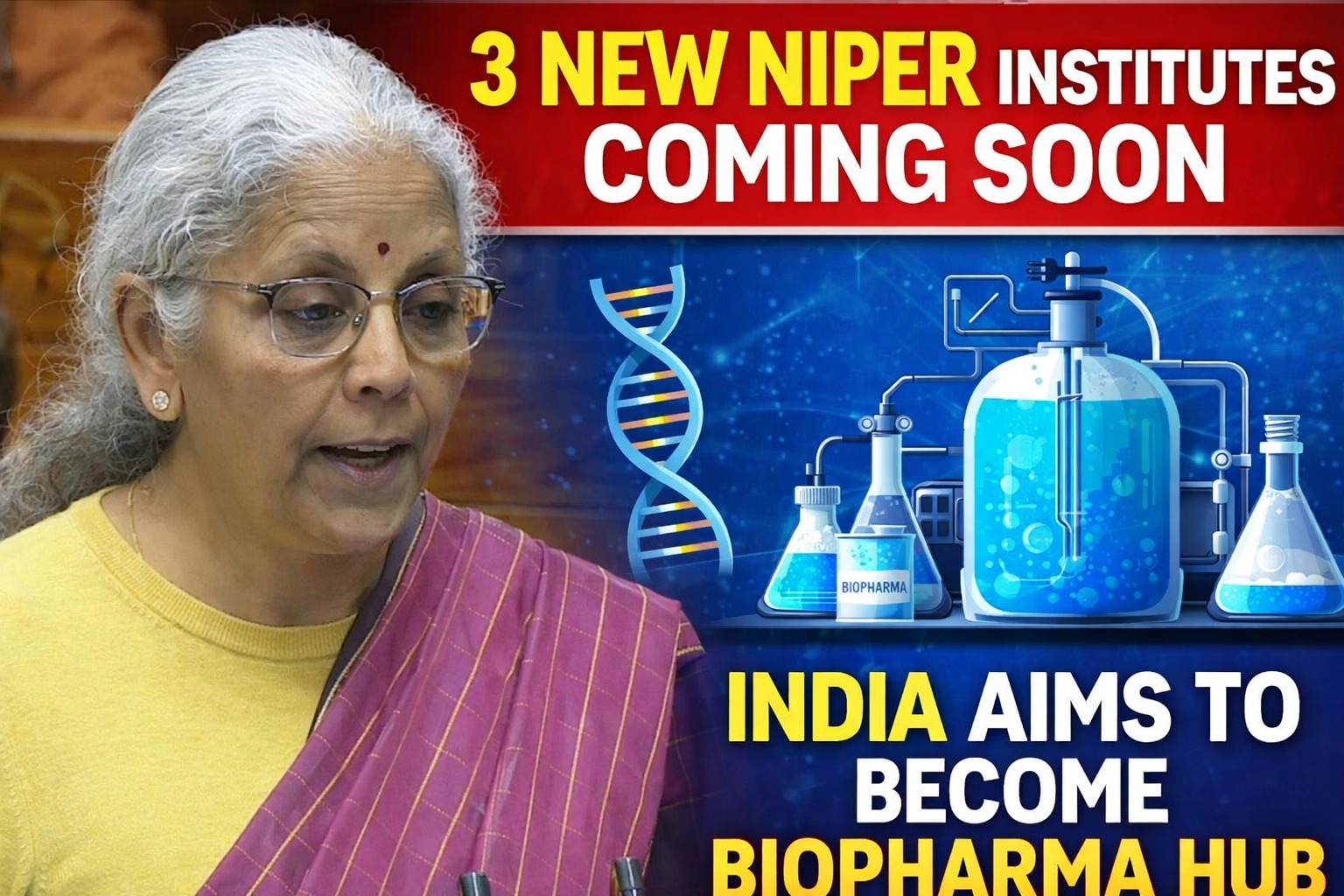 3 New NIPER Institute Coming Soon  | India aims to become biopharma hub | 3 New NIPERs & CDSCO Reforms