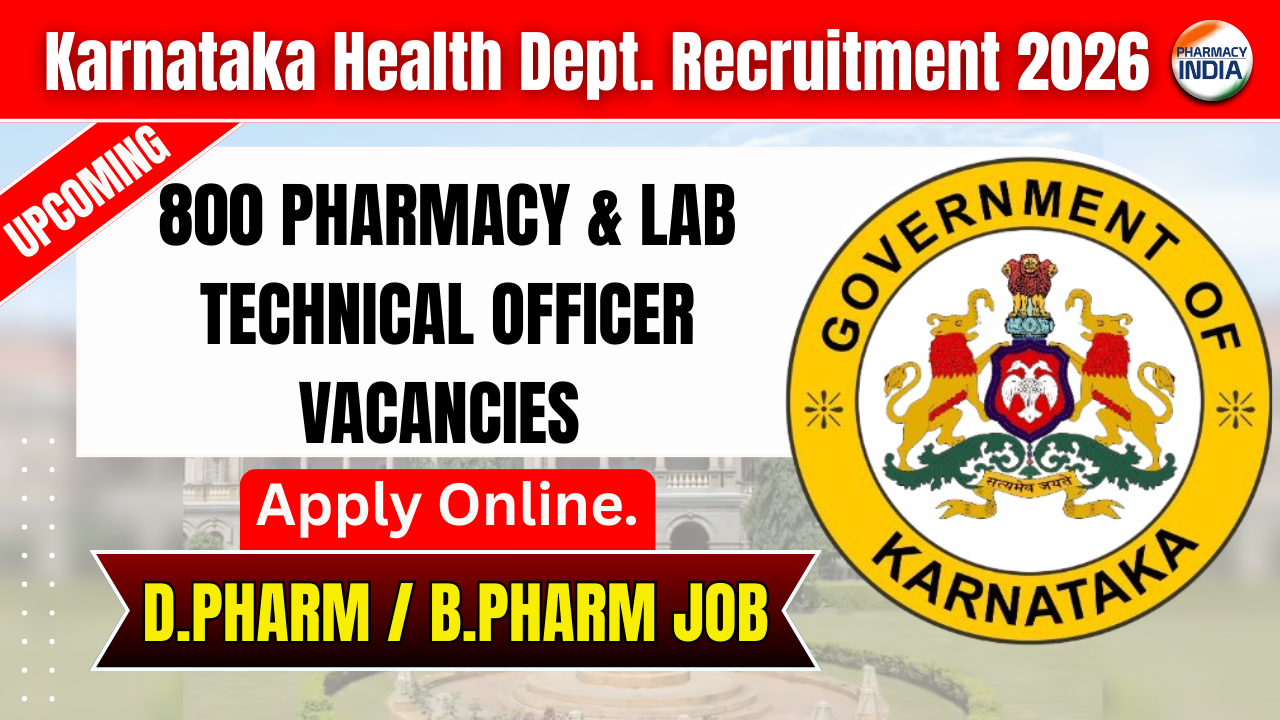 Karnataka Health Dept Recruitment 2026: 800 Pharmacy & Lab Technical Officer Vacancies | Apply Online