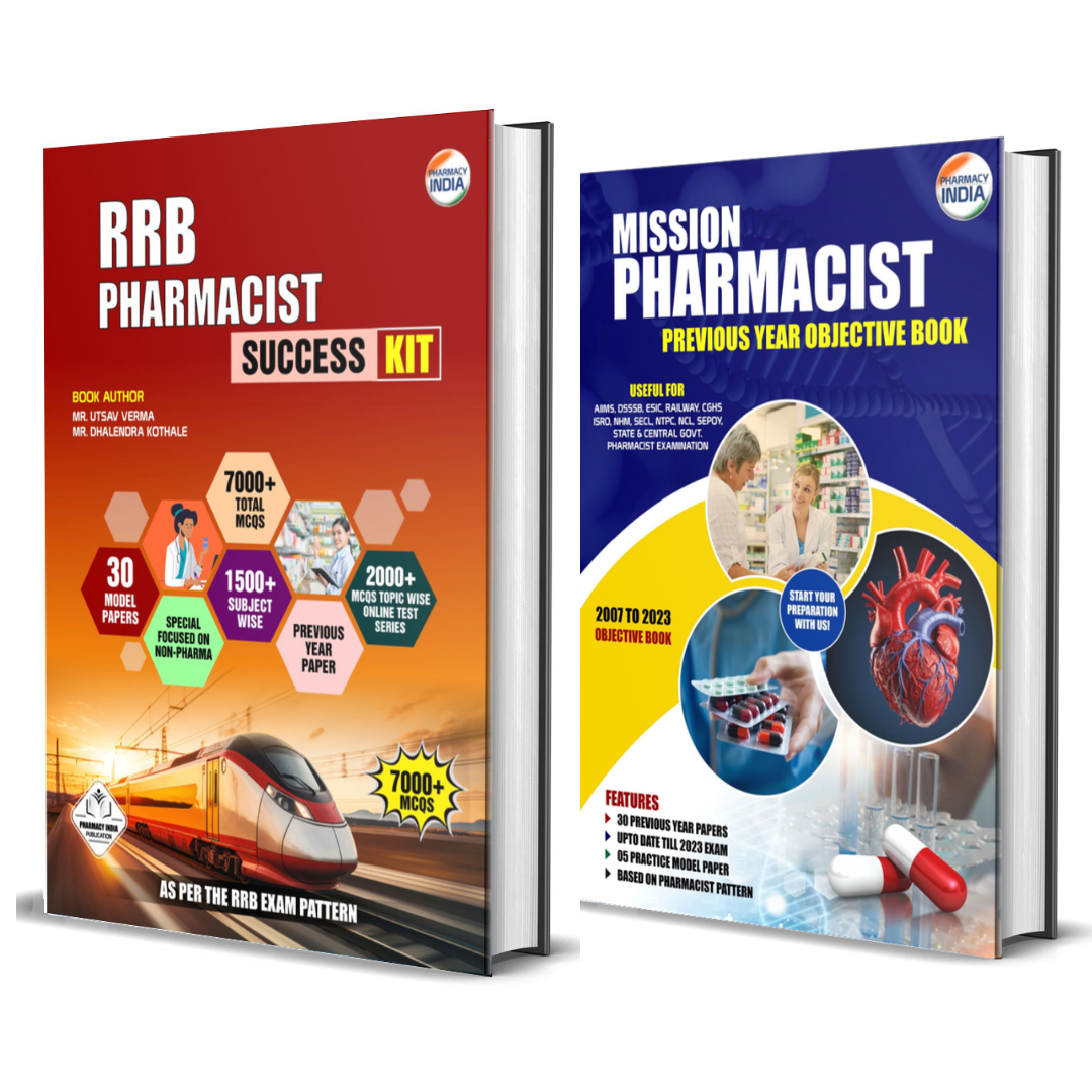 RRB Pharmacist Success Kit and Mission Pharmacist PYQ Objective Book Combo 1 RRB Pharmacist Success Kit and Mission Pharmacist PYQ Objective Book Combo