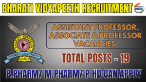 Bharati Vidyapeeth Recruitment 2026: Assistant Professor, Associate & Professor Vacancies at Poona College of Pharmacy, Pune