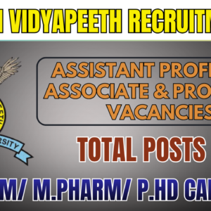 Bharati Vidyapeeth Recruitment 2026: Assistant Professor, Associate & Professor Vacancies at Poona College of Pharmacy, Pune