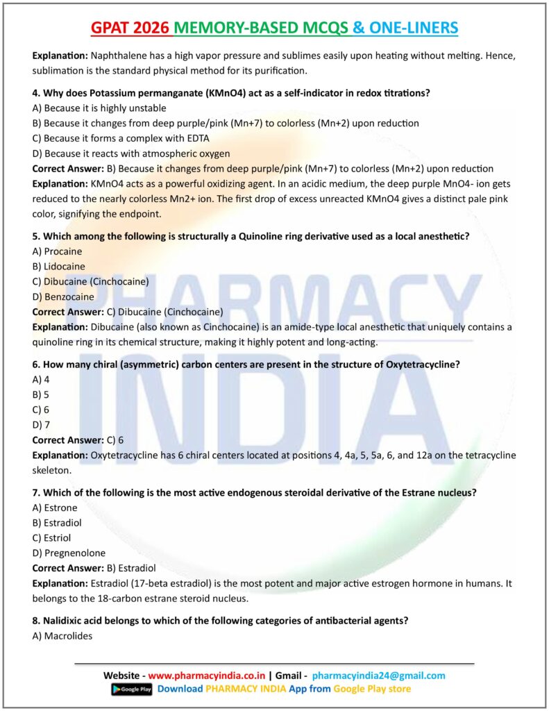 GPAT 2026 MEMORY BASED MCQS AND ONE LINERS ALL SUBJECTS images 13