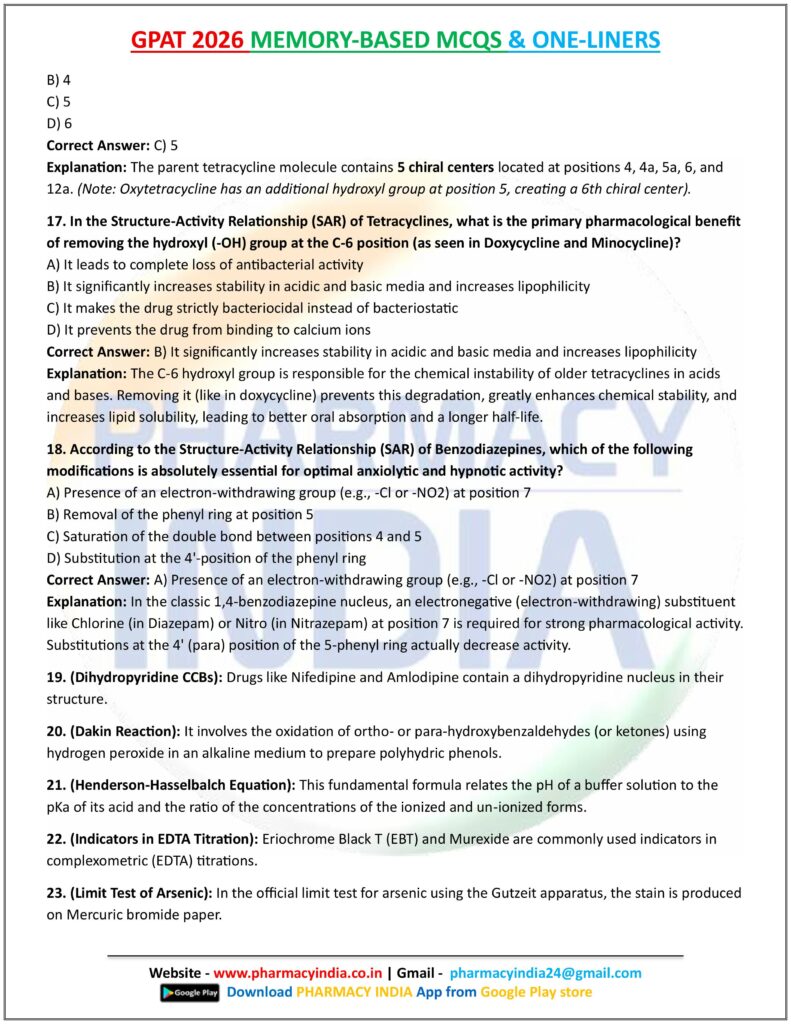 GPAT 2026 MEMORY BASED MCQS AND ONE LINERS ALL SUBJECTS images 16