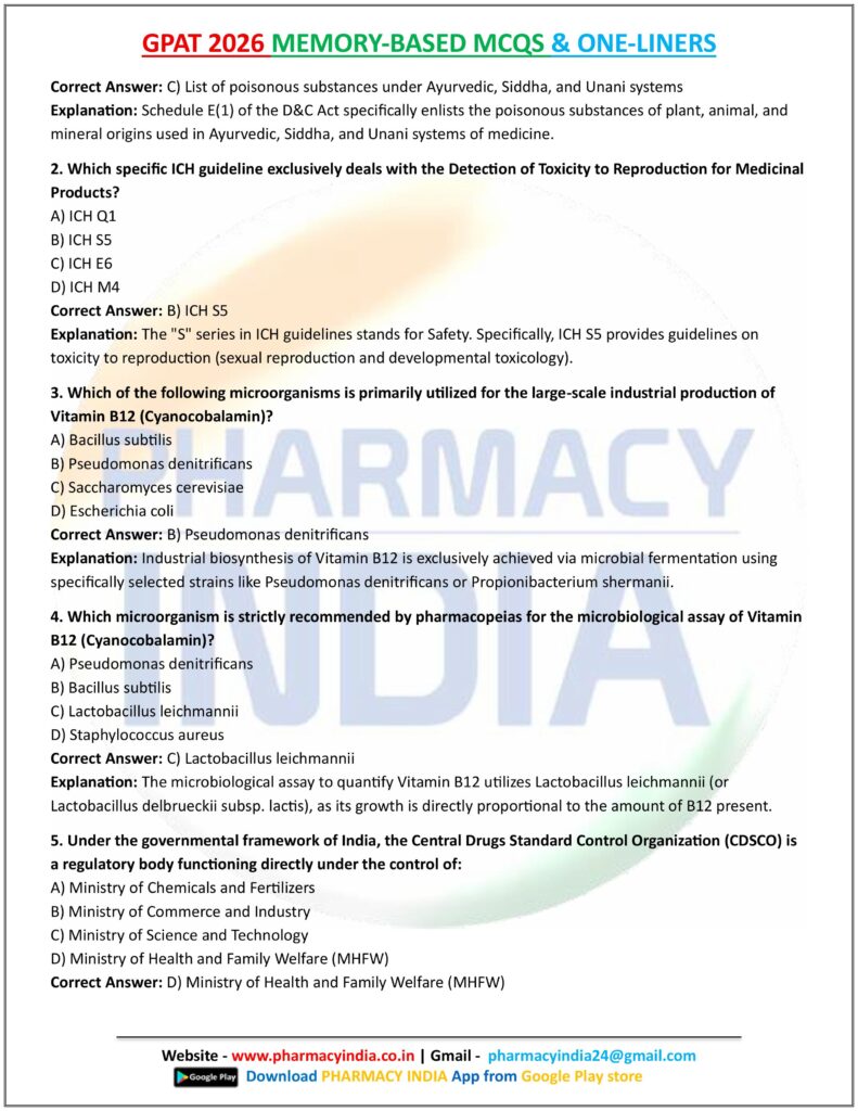 GPAT 2026 MEMORY BASED MCQS AND ONE LINERS ALL SUBJECTS images 19