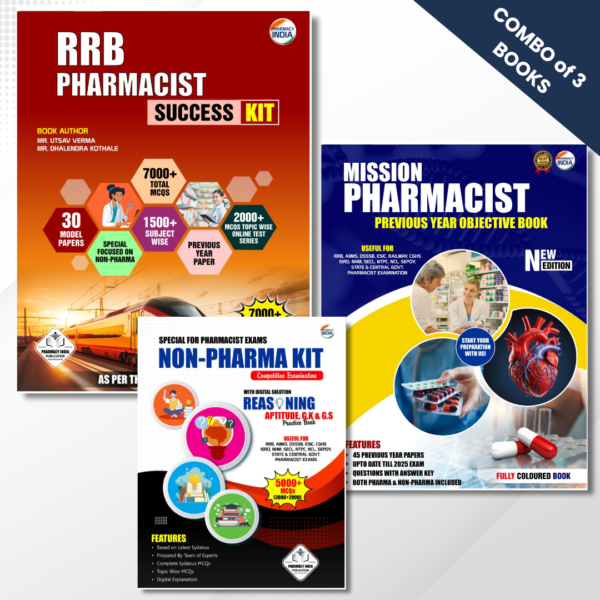 RRB Pharmacist Success Kit + Non-Pharma Kit + Mission Pharmacist (Paperback, Pharmacy India)