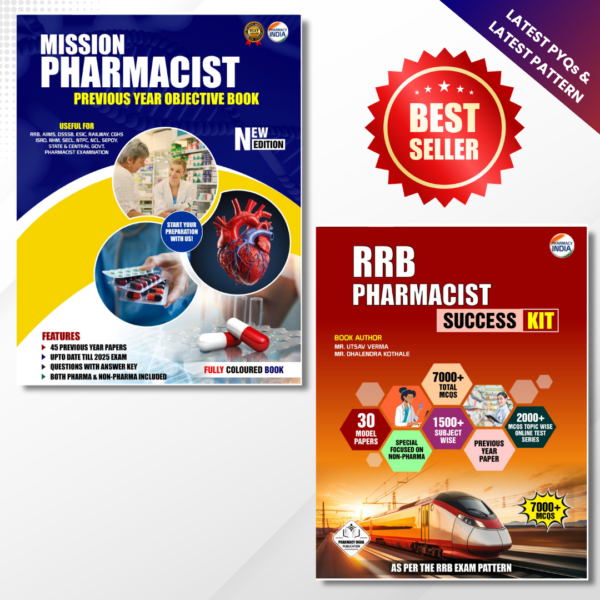 RRB Pharmacist Success Kit and Mission Pharmacist PYQ Objective Book Combo