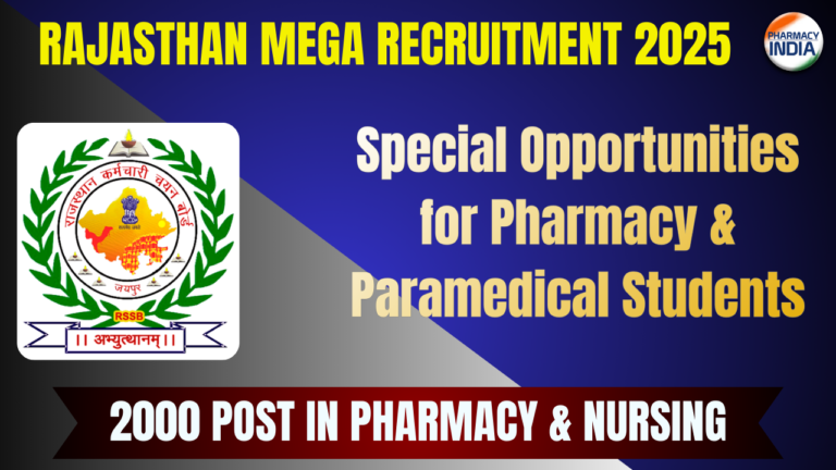 Rajasthan Mega Recruitment 2025: 1 Lakh Vacancies | Special Opportunities for Pharmacy & Paramedical Students