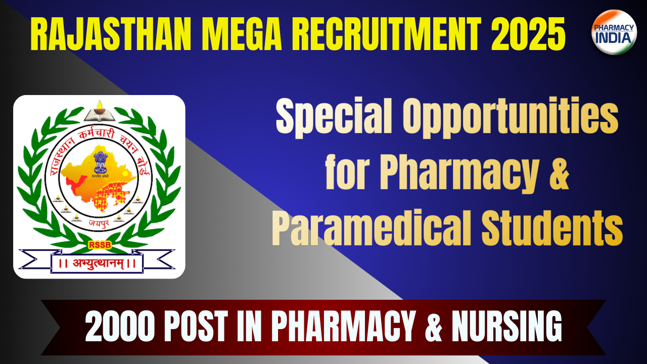 Rajasthan Mega Recruitment 2025: 1 Lakh Vacancies | Special Opportunities for Pharmacy & Paramedical Students