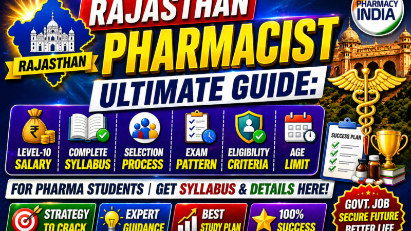 Rajasthan Pharmacist Ultimate Guide: Level-10 Salary, Complete Syllabus, Age Limit, Selection Process, Exam Pattern, & Eligibility for Pharma Students | Get Syllabus & Details here!