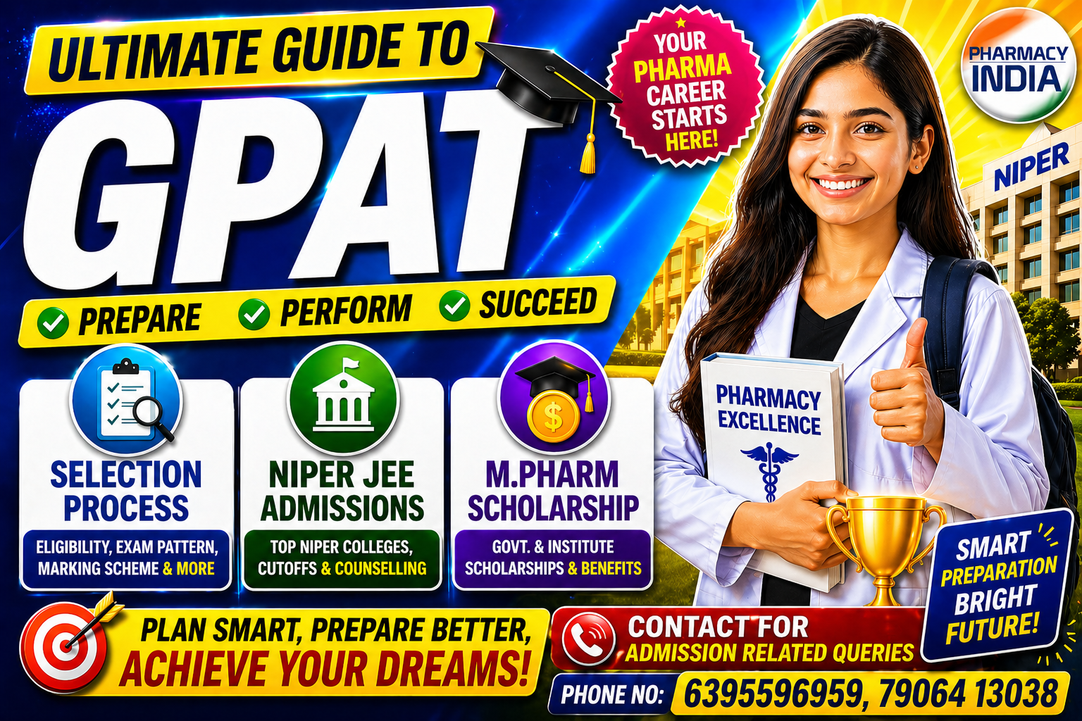 Ultimate Guide to GPAT: Selection Process, NIPER JEE Admissions, & M.Pharm Scholarship