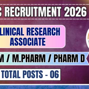TMC Recruitment 2026: Clinical Research Associate (CRA) Vacancies for B.Pharm, M.Pharm & Pharm D – Salary up to Rs. 65,000/- p.m.